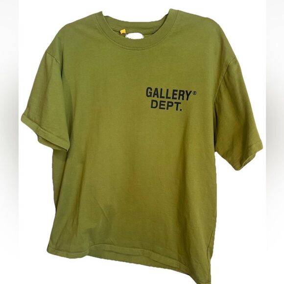 Gallery Dept Green Crewneck Shortsleeved Men’s T-shirt M - Picture 1 of 5